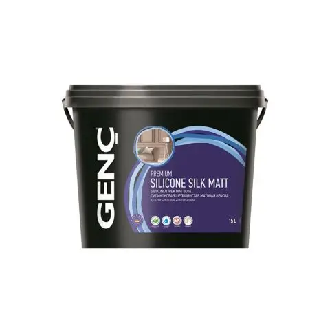 საღებავი ინტერიერის ნახ.გლუვი SILICONE SILK MATT2,5ლტ თეთრი — ინტერიერის საღებავი
